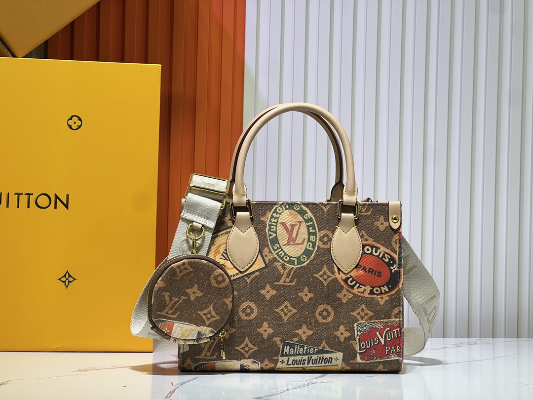 25cm PM 超人気美品◆ ルイヴィトン オンザゴー Louis Vuitton Onthego  M47147 M46373 Voyage Maison Monogram スーパーコピー LVバッ